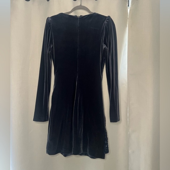 BAILEY 44 Navy Blue Velvet Sequin Long Sleeve Dress Small - Picture 9 of 9